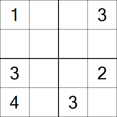Sudoku 4x4 - Medium