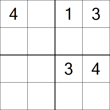 Sudoku 4x4 - Medium