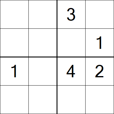 Sudoku 4x4 - Medium