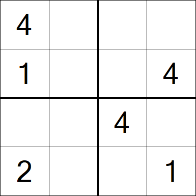 Sudoku 4x4 - Medium