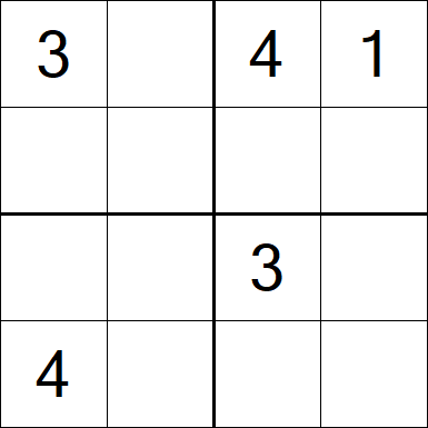 Sudoku 4x4 - Medium