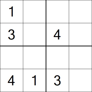 Sudoku 4x4 - Medium