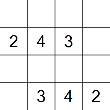 Sudoku 4x4 - Medium