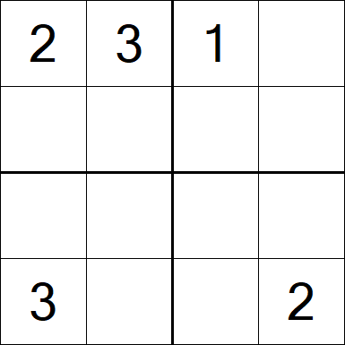 Sudoku 4x4 - Medium