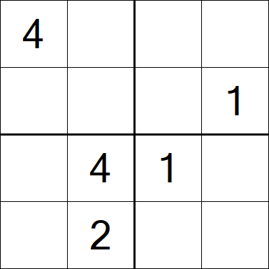 Sudoku 4x4 - Medium