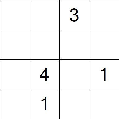 Sudoku 4x4 - Medium