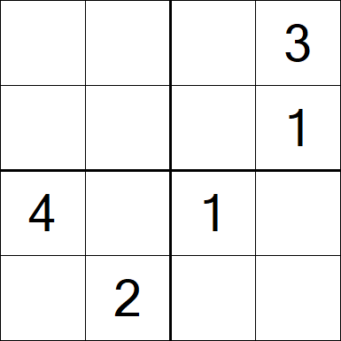Sudoku 4x4 - Mittel