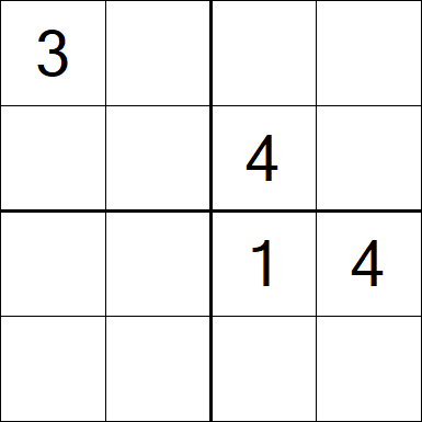 Sudoku 4x4 - Mittel