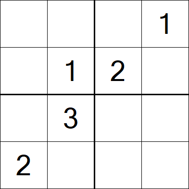 Sudoku 4x4 - Mittel