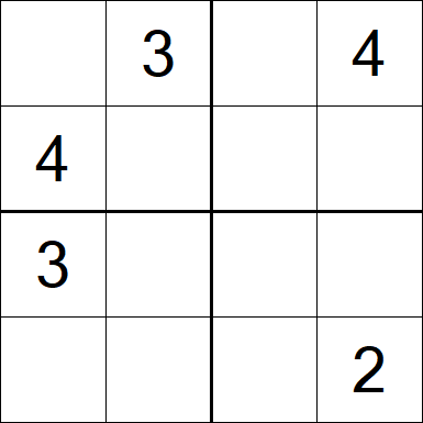 Sudoku 4x4 - Mittel