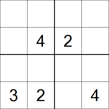 Sudoku 4x4 - Mittel