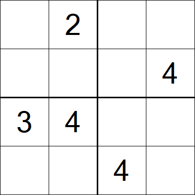 Sudoku 4x4 - Mittel