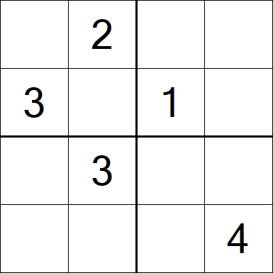 Sudoku 4x4 - Mittel