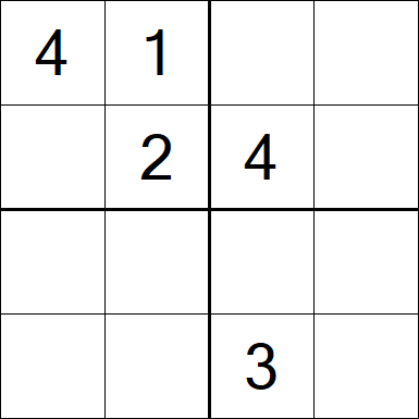 Sudoku 4x4 - Mittel