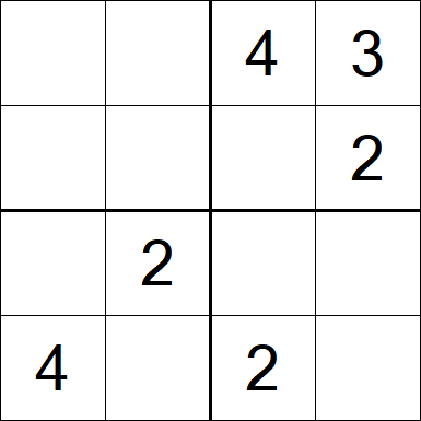 Sudoku 4x4 - Mittel