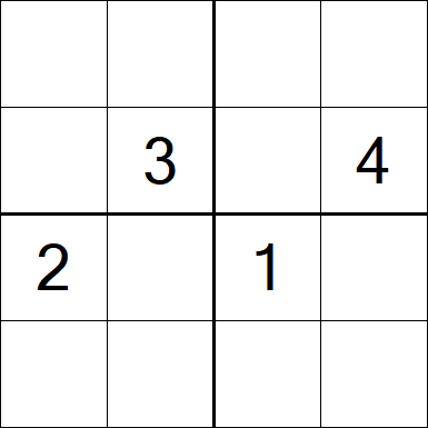 Sudoku 4x4 - Mittel