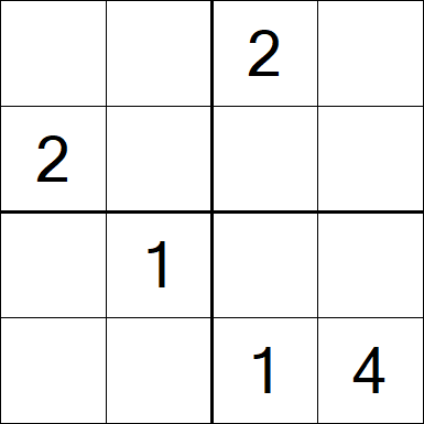 Sudoku 4x4 - Mittel