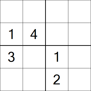 Sudoku 4x4 - Medium