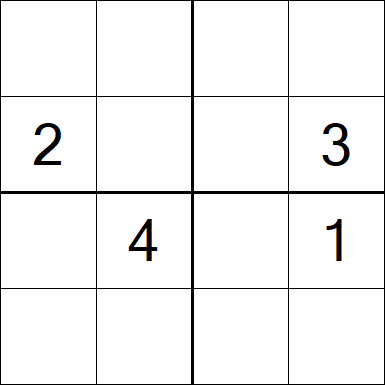 Sudoku 4x4 - Medium