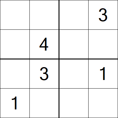 Sudoku 4x4 - Medium