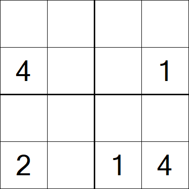 Sudoku 4x4 - Medium