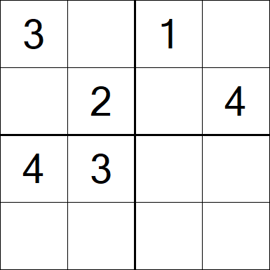 Sudoku 4x4 - Medium