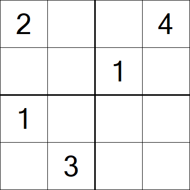 Sudoku 4x4 - Medium