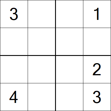 Sudoku 4x4 - Medium