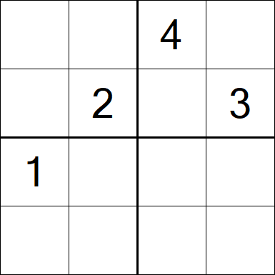 Sudoku 4x4 - Medium