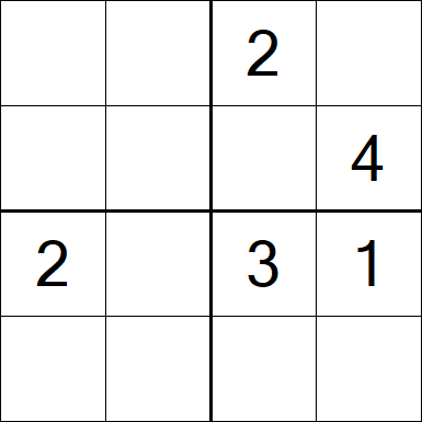 Sudoku 4x4 - Medium