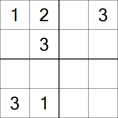 Sudoku 4x4 - Medium