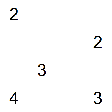 Sudoku 4x4 - Medium