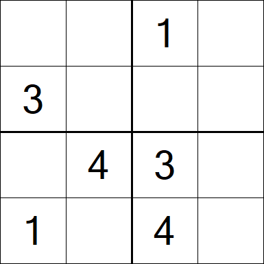 Sudoku 4x4 - Medium