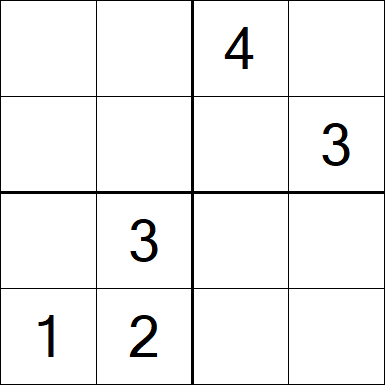 Sudoku 4x4 - Medium