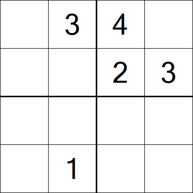 Sudoku 4x4 - Medium