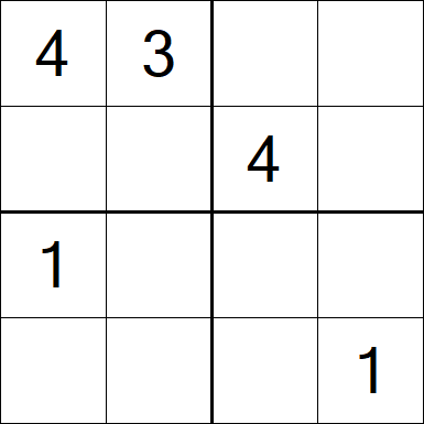 Sudoku 4x4 - Medium
