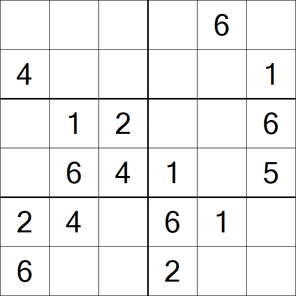 Sudoku 6x6 - Easy