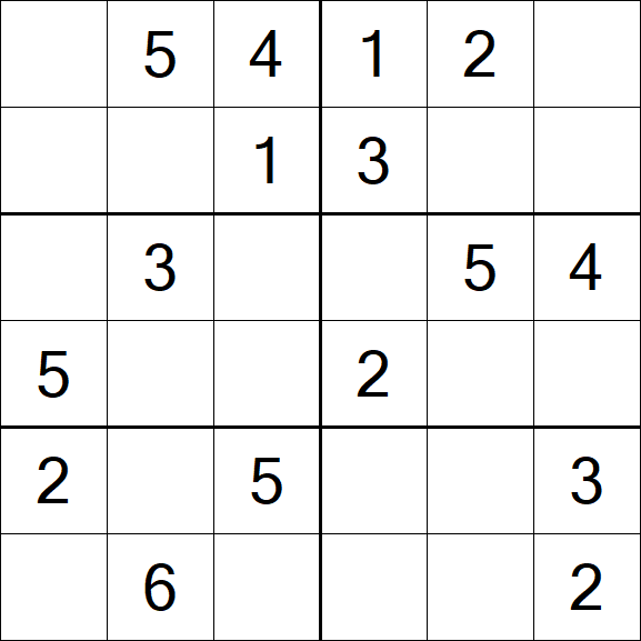 Sudoku 6x6 - Easy