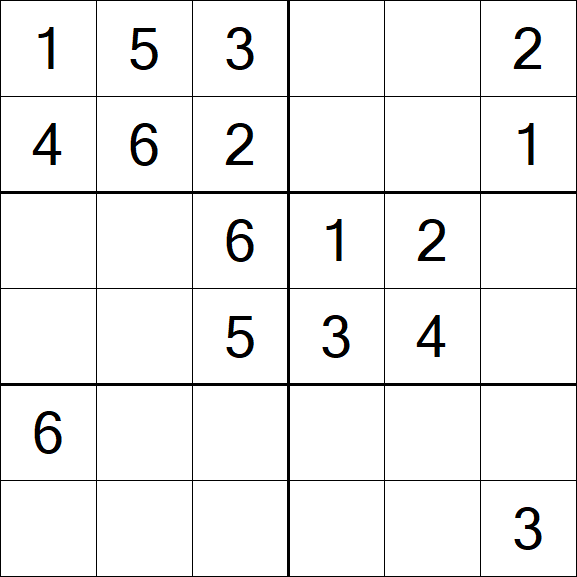 Sudoku 6x6 - Easy
