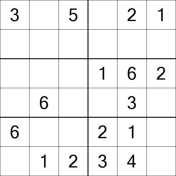 Sudoku 6x6 - Easy