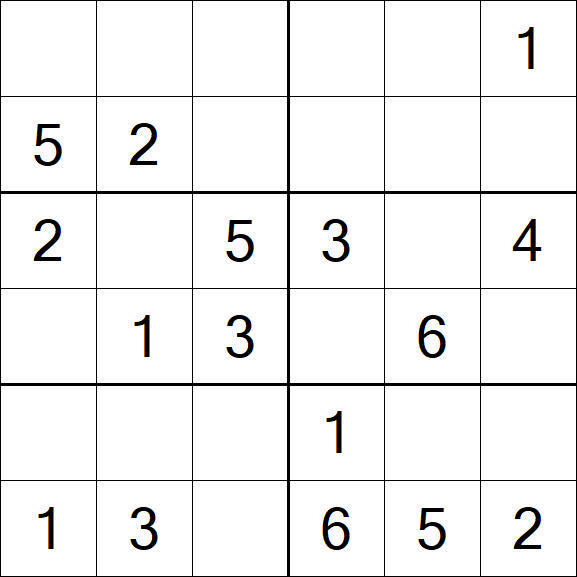 Sudoku 6x6 - Easy