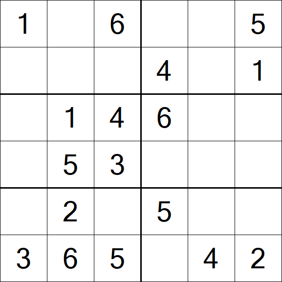Sudoku 6x6 - Easy