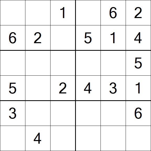 Sudoku 6x6 - Easy
