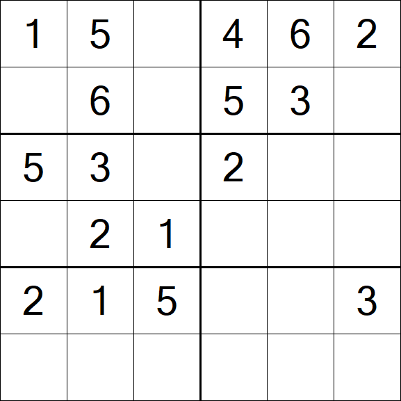 Sudoku 6x6 - Easy