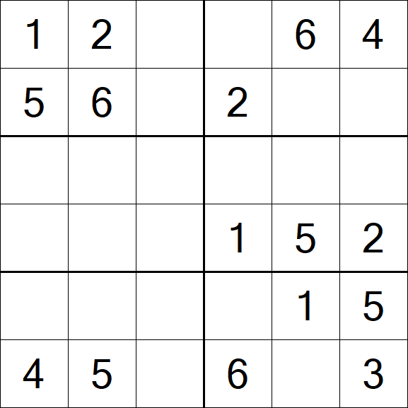 Sudoku 6x6 - Easy