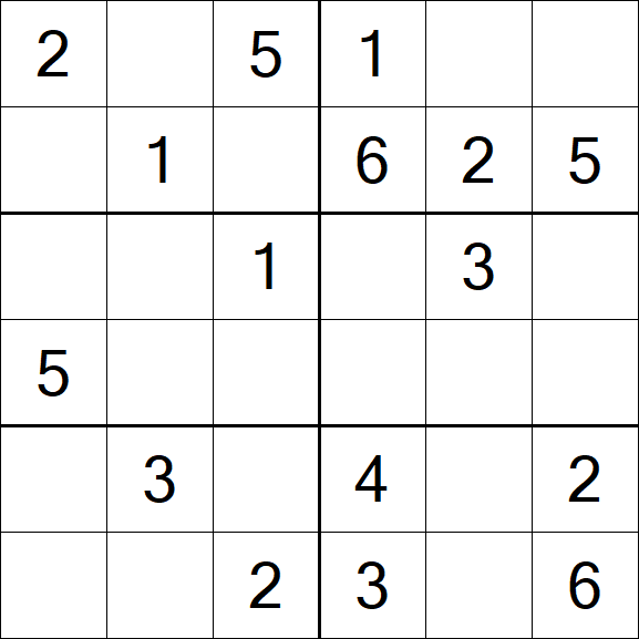 Sudoku 6x6 - Easy