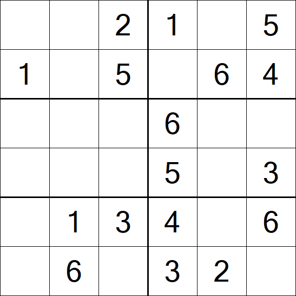 Sudoku 6x6 - Simple