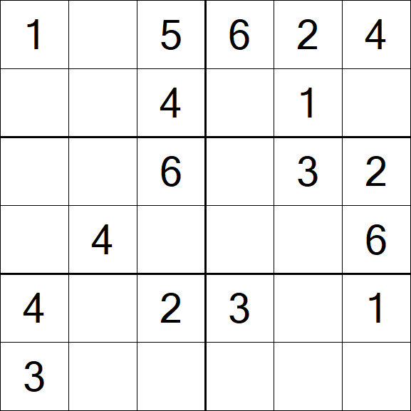 Sudoku 6x6 - Simple
