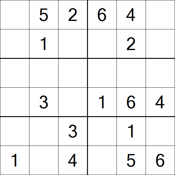 Sudoku 6x6 - Easy