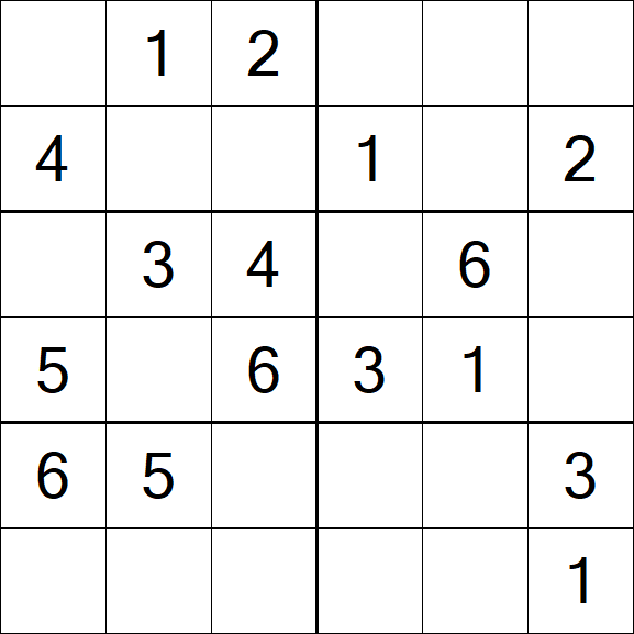 Sudoku 6x6 - Fácil